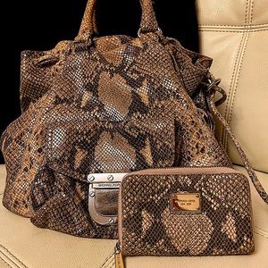 Michael Kors Python handbag, wallet included!